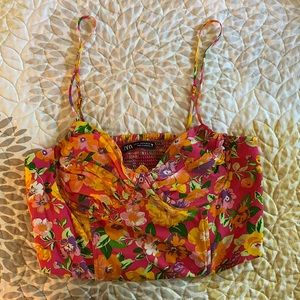 Zara Floral Print Crop Top